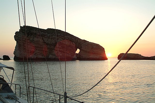 Sonnenuntergang am Fungus Rock