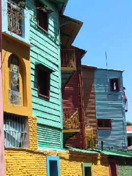 Wellblechhuser in La Boca