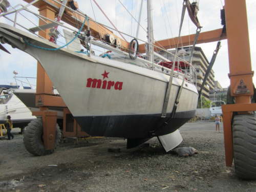 11.11.Schnell noch das letzte Antifouling verstreichen