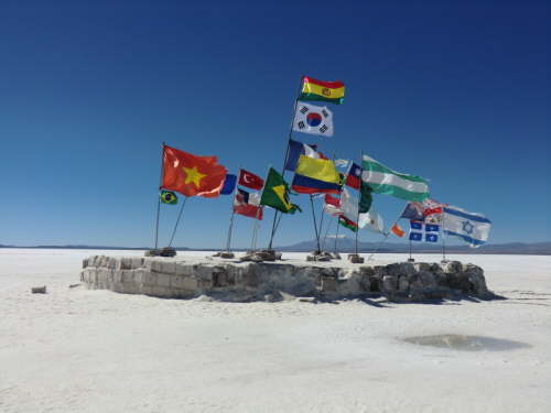 25.7.Mitten im Uyuni-Salzsee