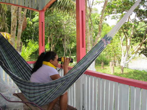 26.12.Lena liebt unser Fernglas!