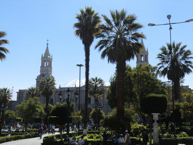 sieht sonst richtig nett aus, ohne die Weisskittel - Kathedrale von Arequipa